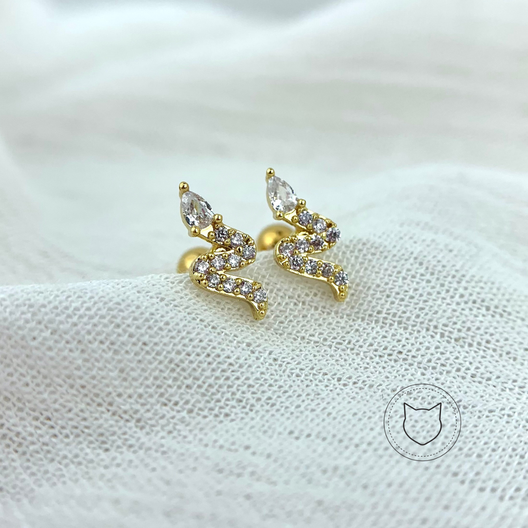 ARETES DE BAÑO DE ORO Y CRISTALES AB0295G31