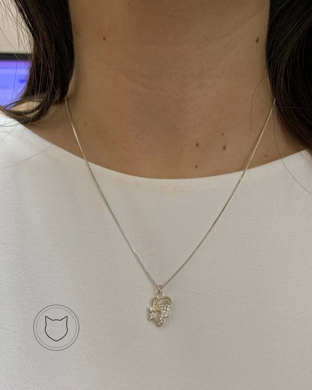 COLLAR DE PLATA 925 Y CRISTALES CO1476L25
