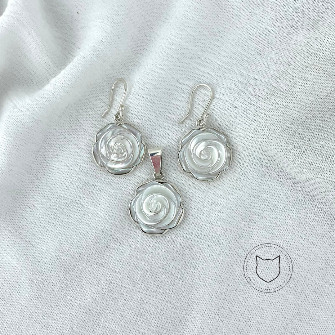 SET DE PLATA 925 Y MADRE PERLA SE0936M35