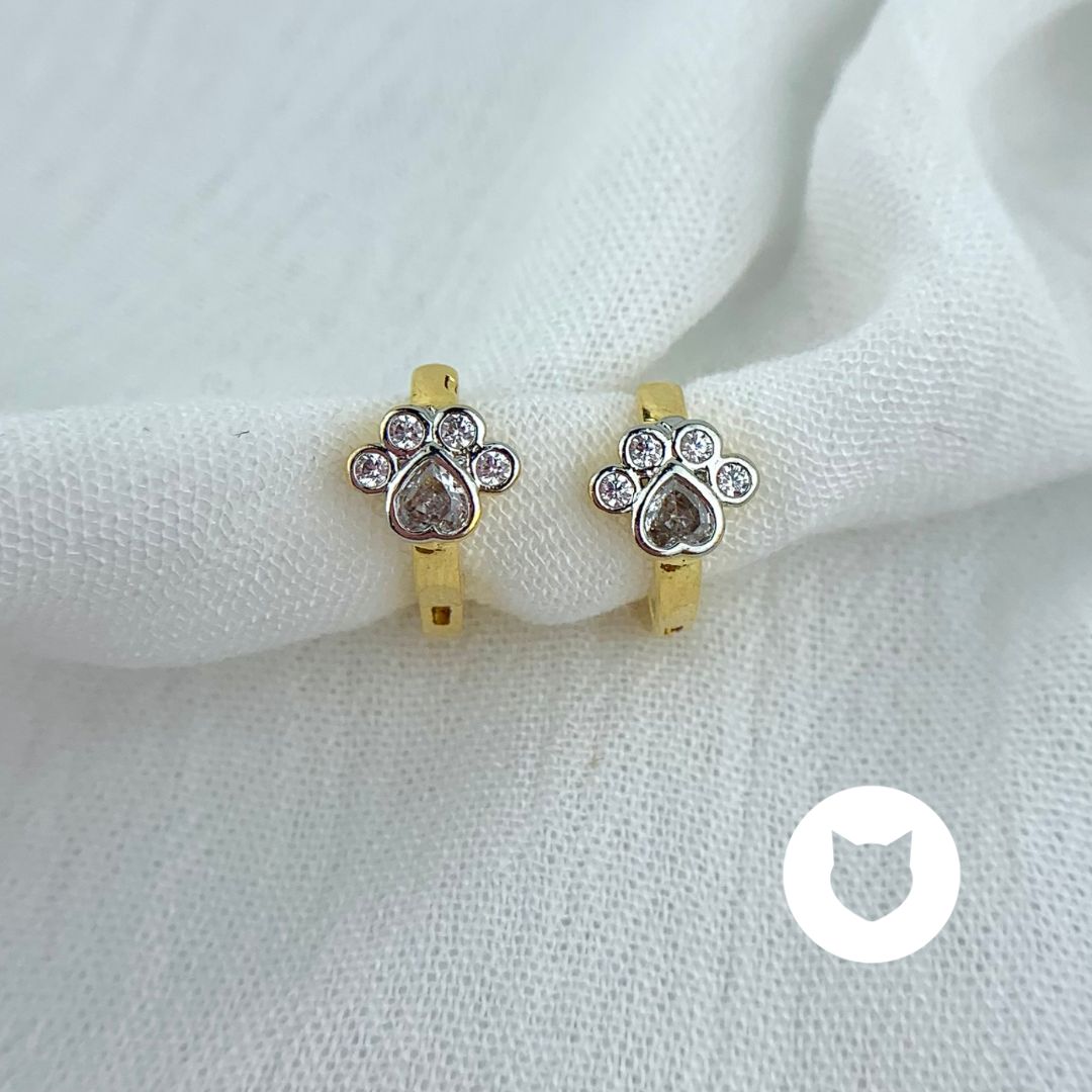 ARGOLLAS DE BAÑO DE ORO Y CRISTALES AG1492G22