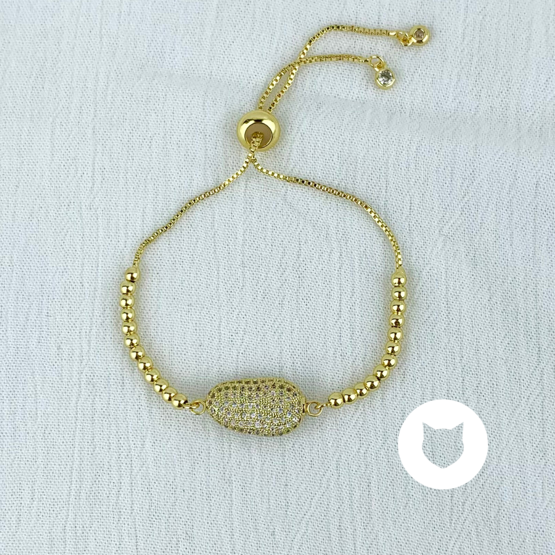 PULSERA DE BAÑO DE ORO Y CRISTALES PU1700G32