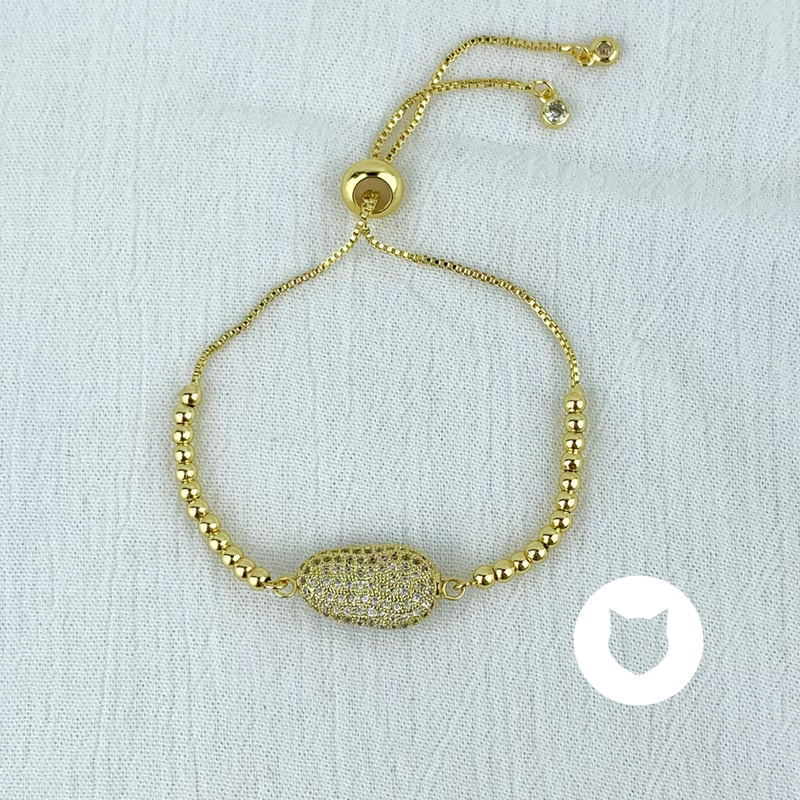 PULSERA DE BAÑO DE ORO Y CRISTALES PU1700G32