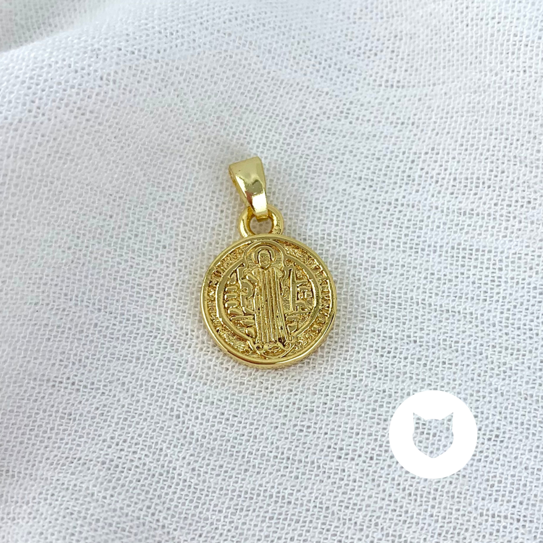 DIJE SAN BENITO DE BAÑO DE ORO DI0728G40