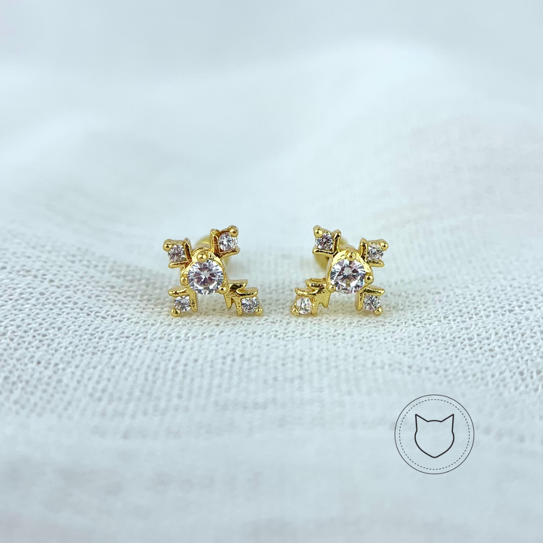 ARETES DE BAÑO DE ORO Y CRISTALES AB0269G31