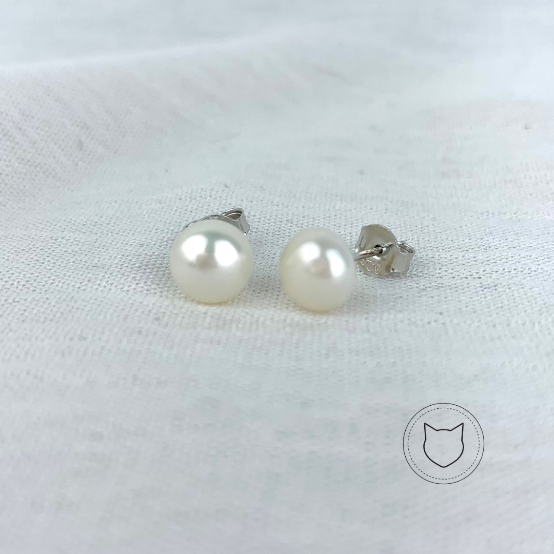 ARETES DE PLATA 925 Y PERLA CULTIVADA AR1797L25