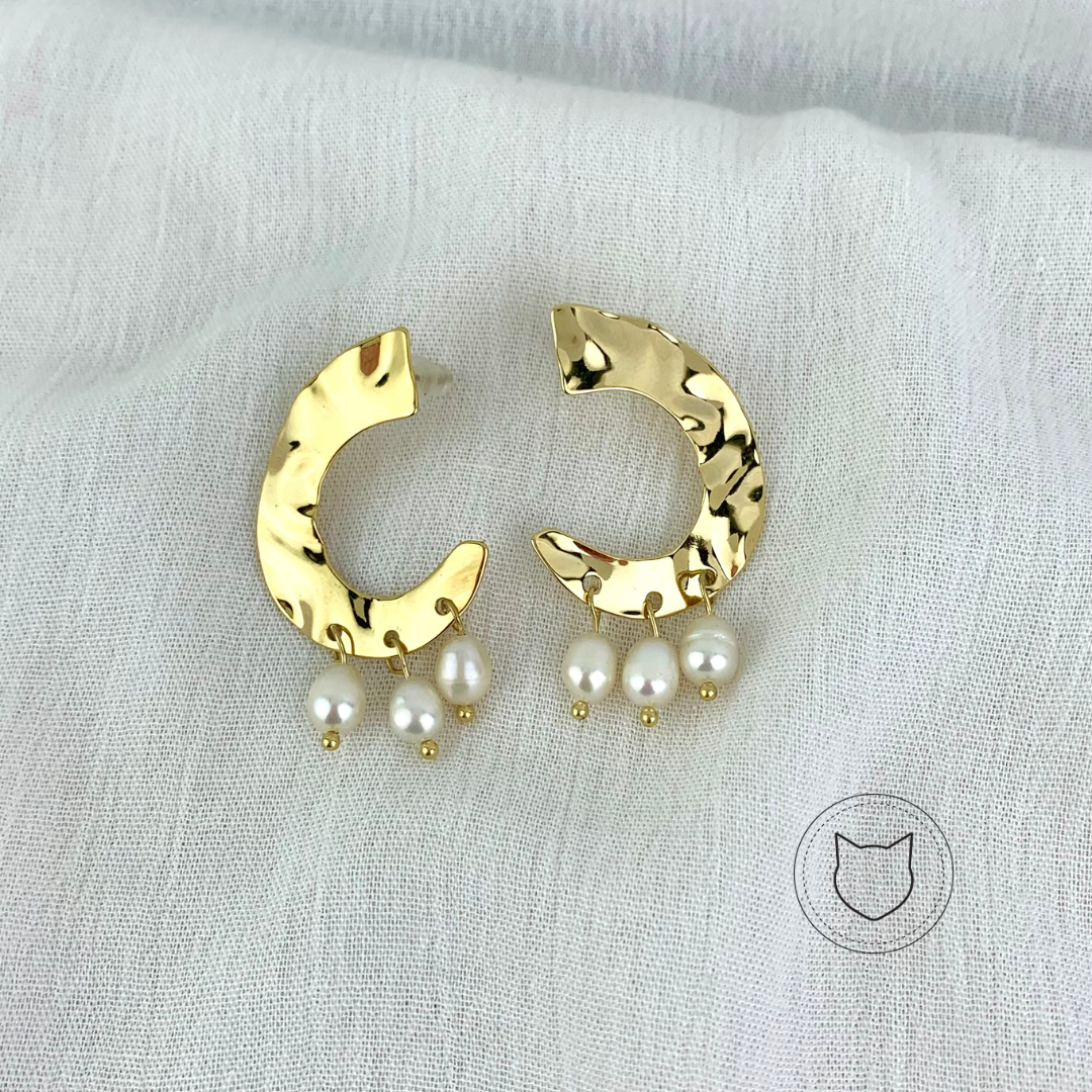 ARETES DE BAÑO DE ORO Y PERLAS AR1876G28