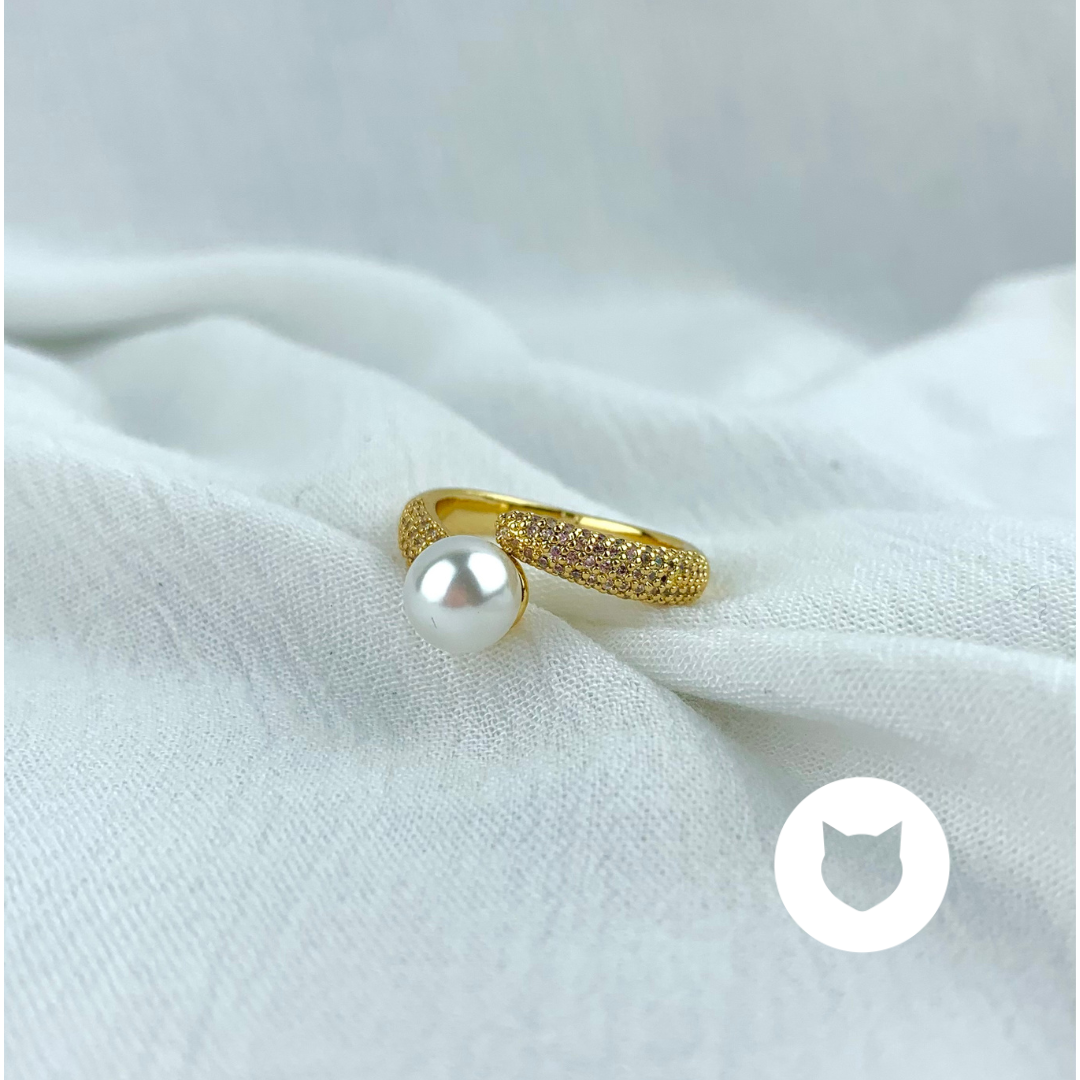 ANILLO DE BAÑO DE ORO Y CRISTALES AN3418G44