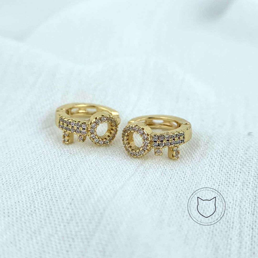 ARGOLLAS DE BAÑO DE ORO Y CRISTALES AG1314G30