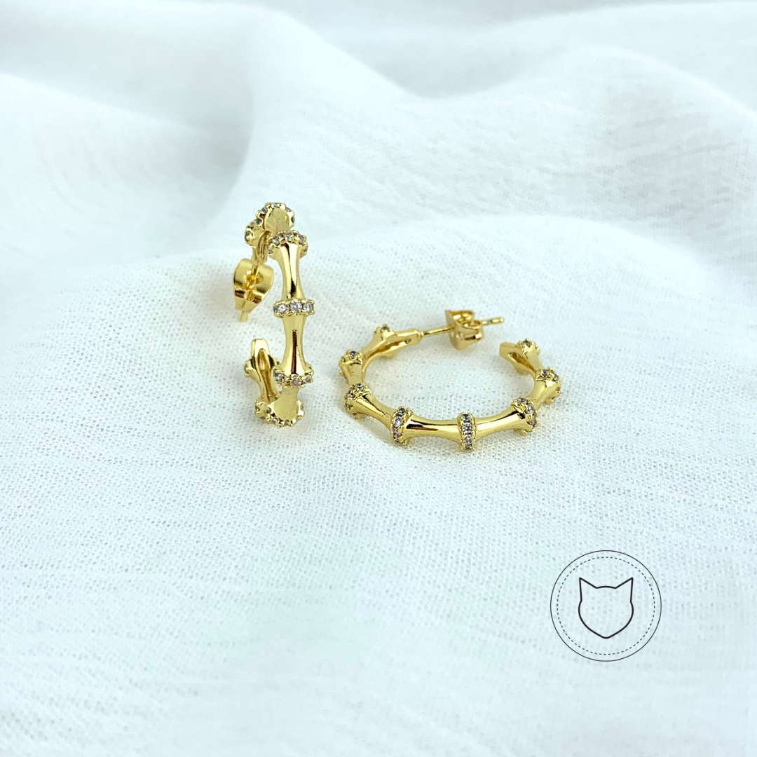 ARGOLLAS DE BAÑO DE ORO Y CRISTALES AG1237G35