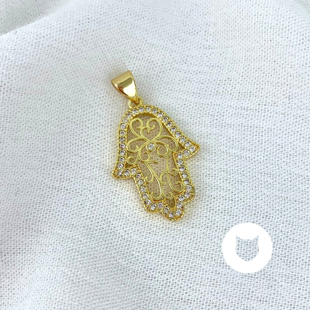 DIJE DE BAÑO DE ORO Y CRISTALES DI0734G37