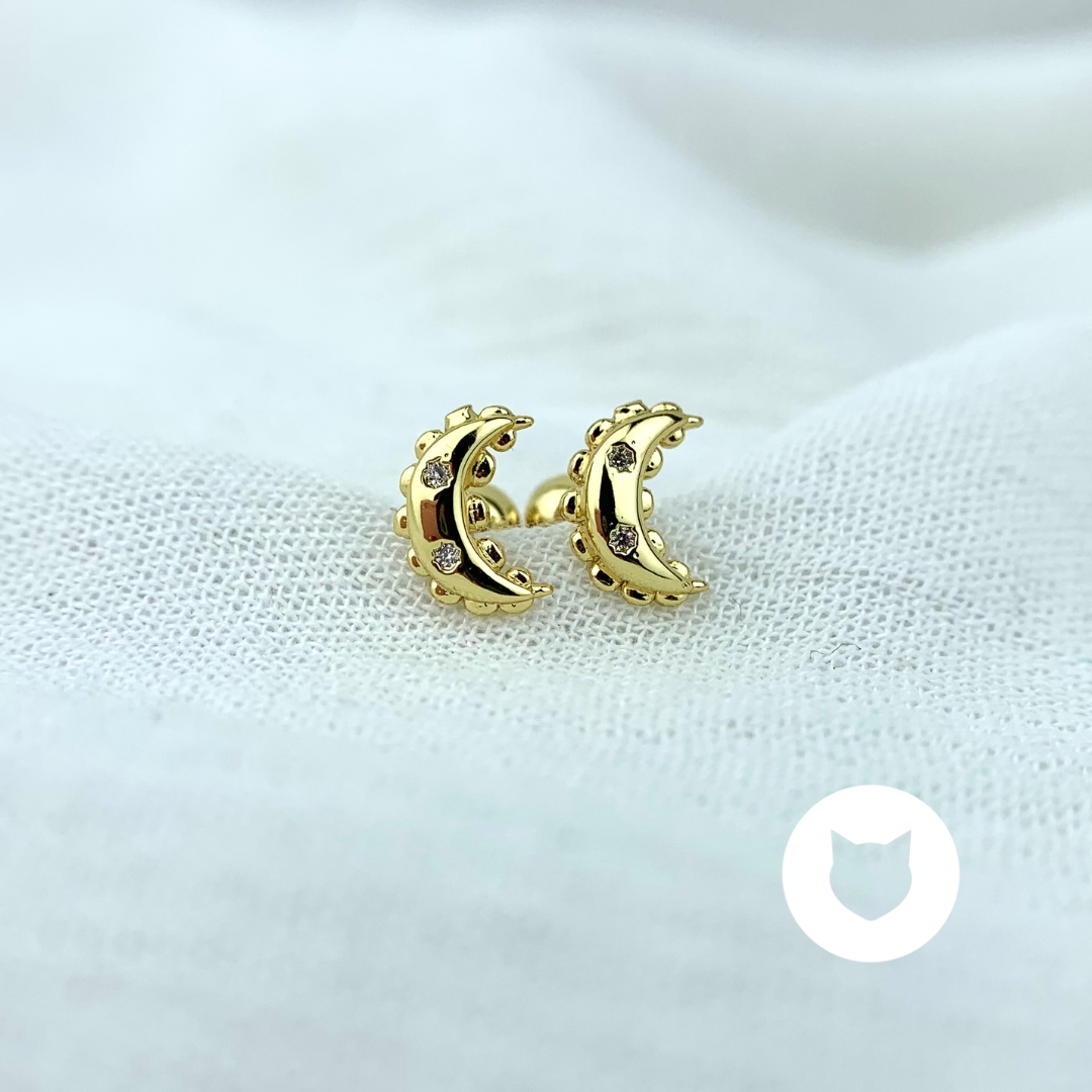 ARETES DE BAÑO DE ORO Y CRISTALES AB0375G25