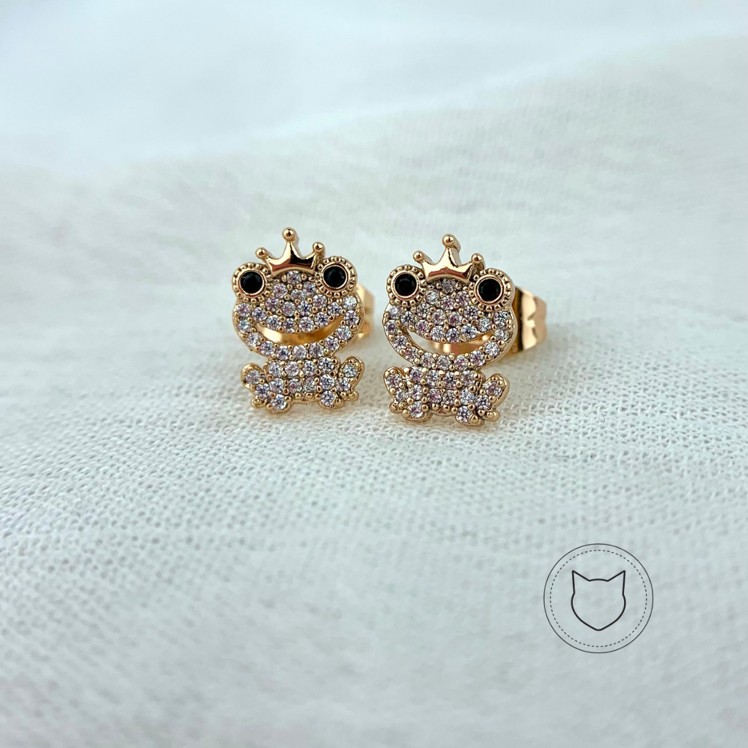ARETES DE BAÑO DE ORO Y CRISTALES AR1961G30