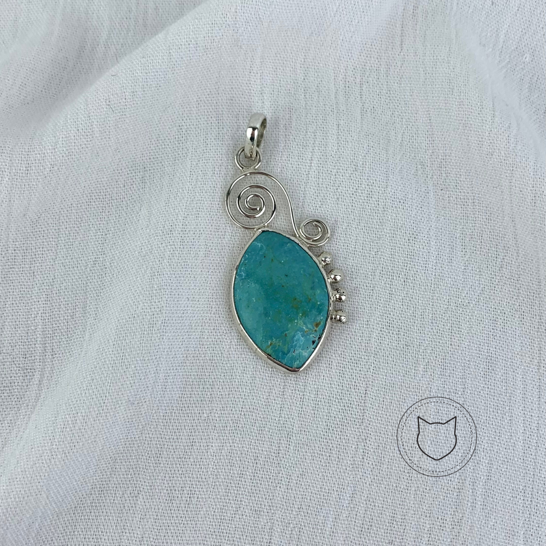 DIJE DE PLATA 925 Y TURQUESA DI0519M38