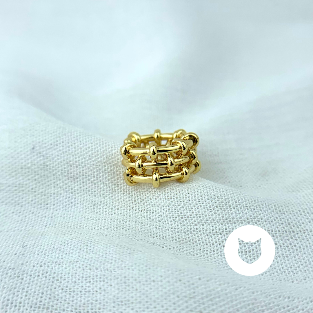 EARCUFF DE BA?O DE ORO EA0596G36
