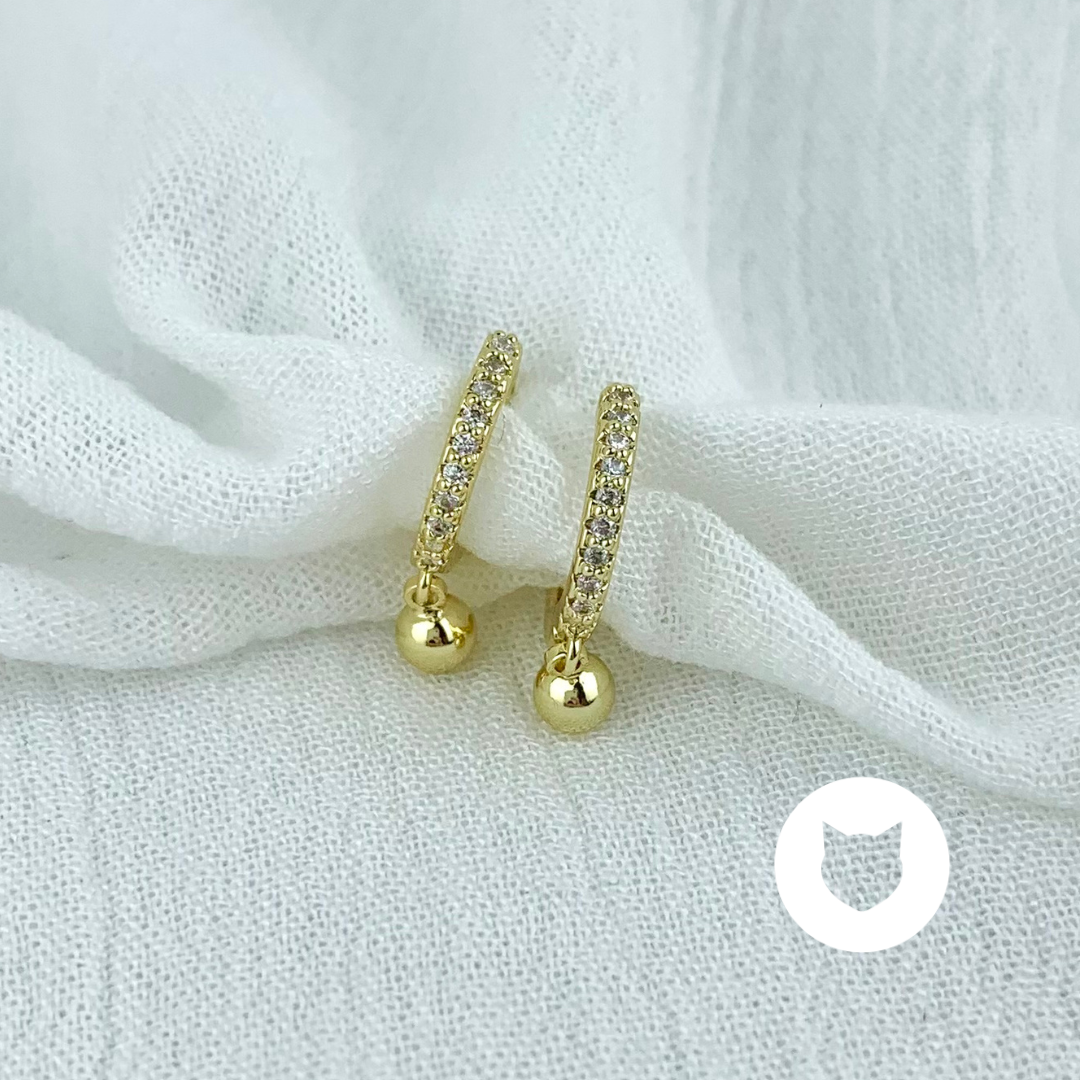 ARGOLLAS DE BAÑO DE ORO Y CRISTALES AG1555G32