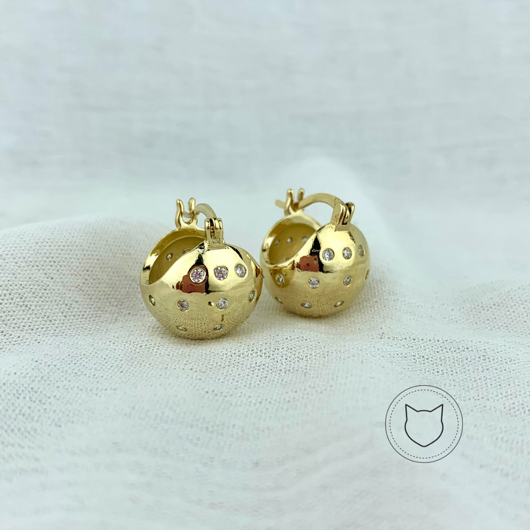 ARGOLLAS DE BAÑO DE ORO Y CRISTALES AG0995G32