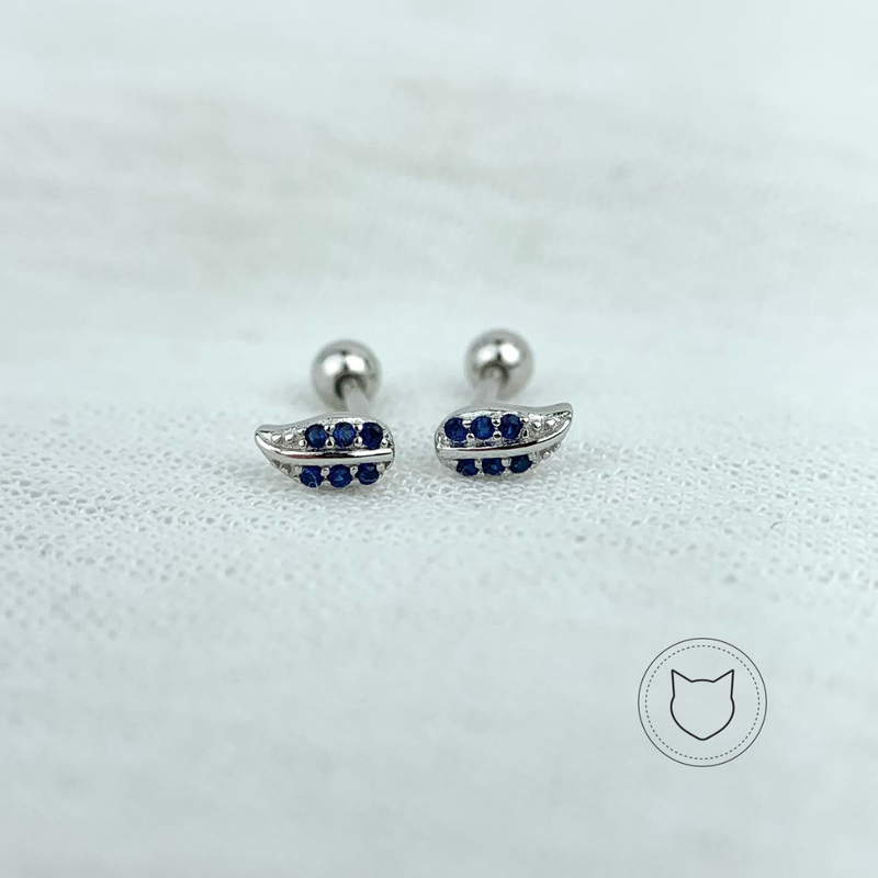 ARETES DE PLATA 925 RODINADA Y CRISTALES AB0279L25