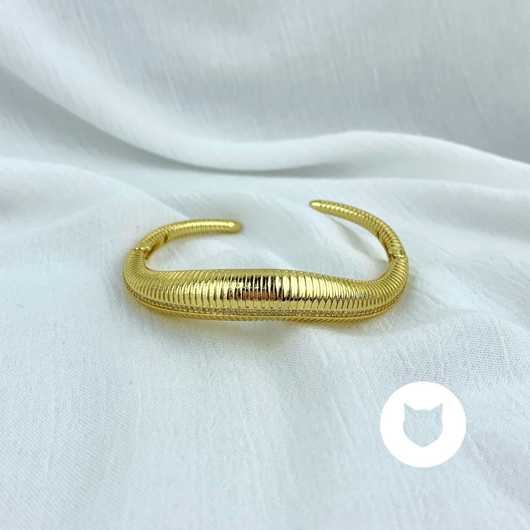 PULSERA DE BRONCE CON BAÑO DE ORO PU1662G21