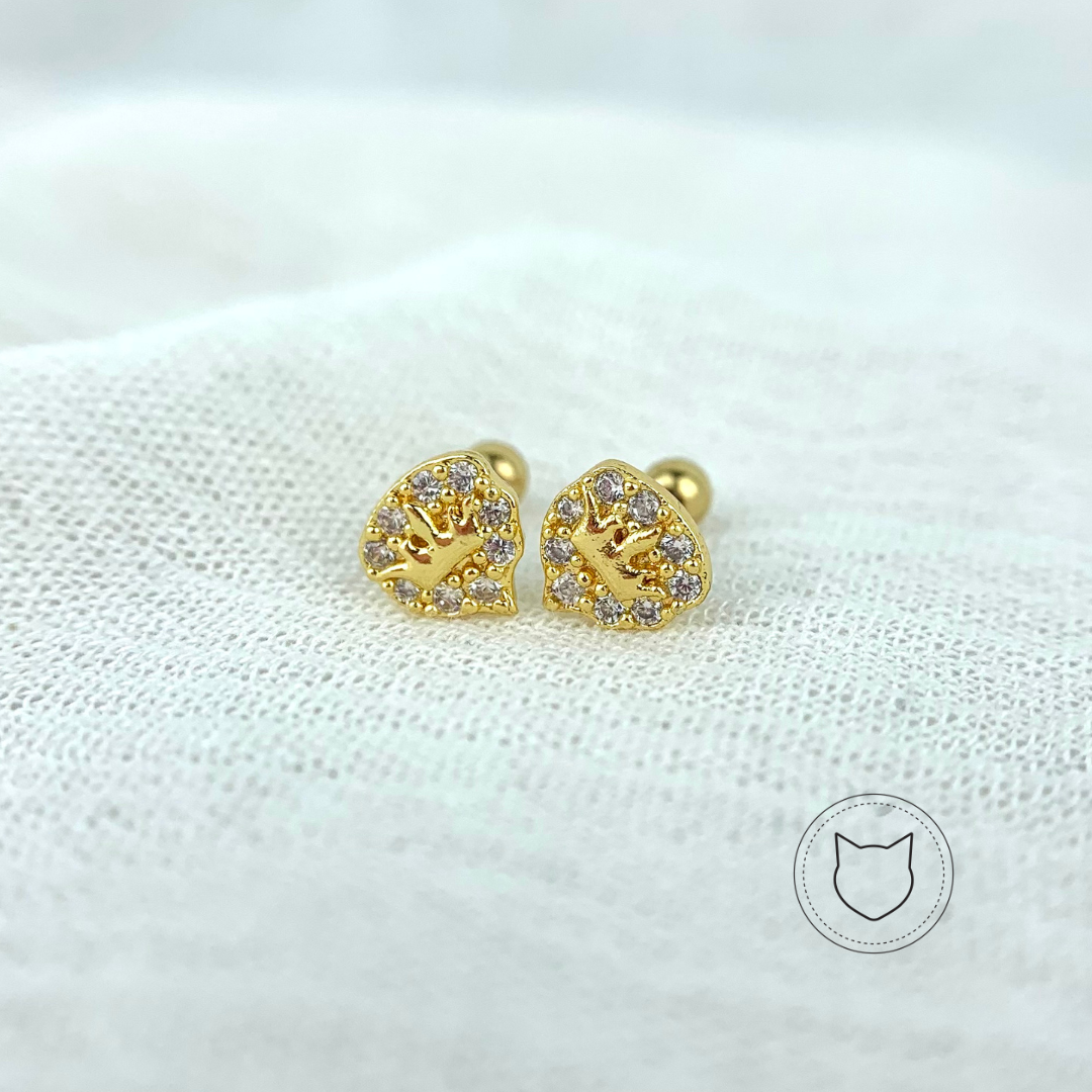ARETES DE BAÑO DE ORO Y CRISTALES AB0255G31