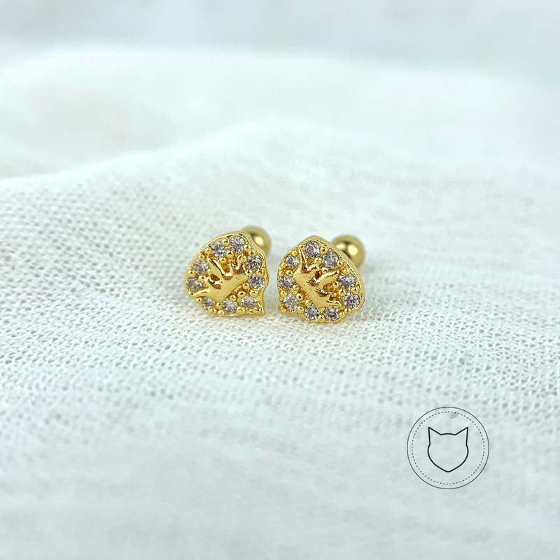 ARETES DE BAÑO DE ORO Y CRISTALES AB0255G31