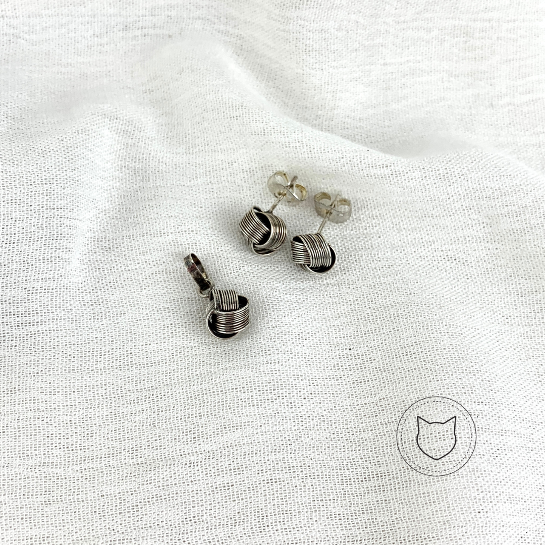 SET DE PLATA 925 (ARETES Y DIJE) SE0689M41