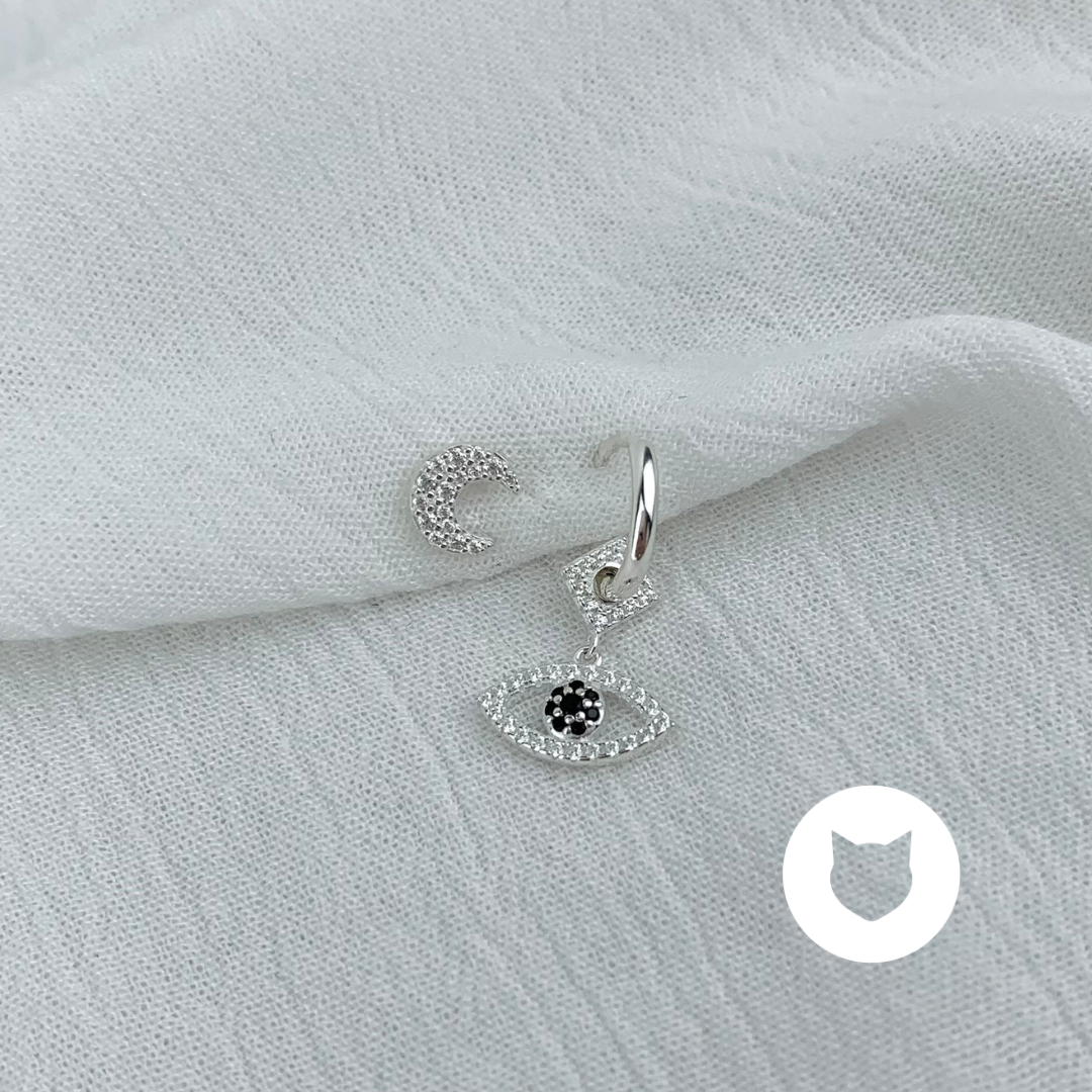 ARGOLLA Y ARETE DE PLATA 925 Y CRISTALES AG1466L21