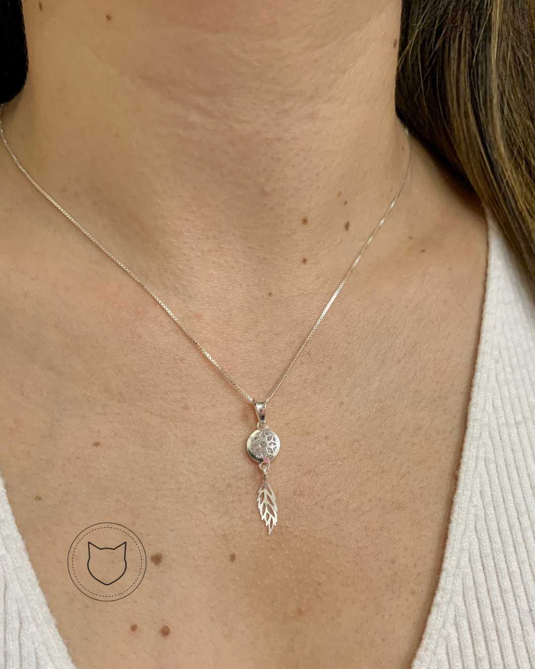 COLLAR DE PLATA 925 Y CRISTAL CO1069F40