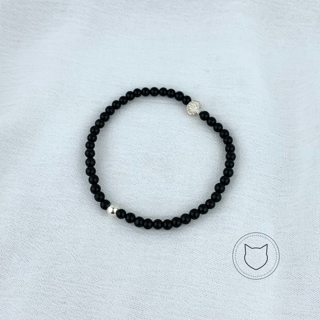 PULSERA DE PLATA 925 Y ÓNIX PU1385F40