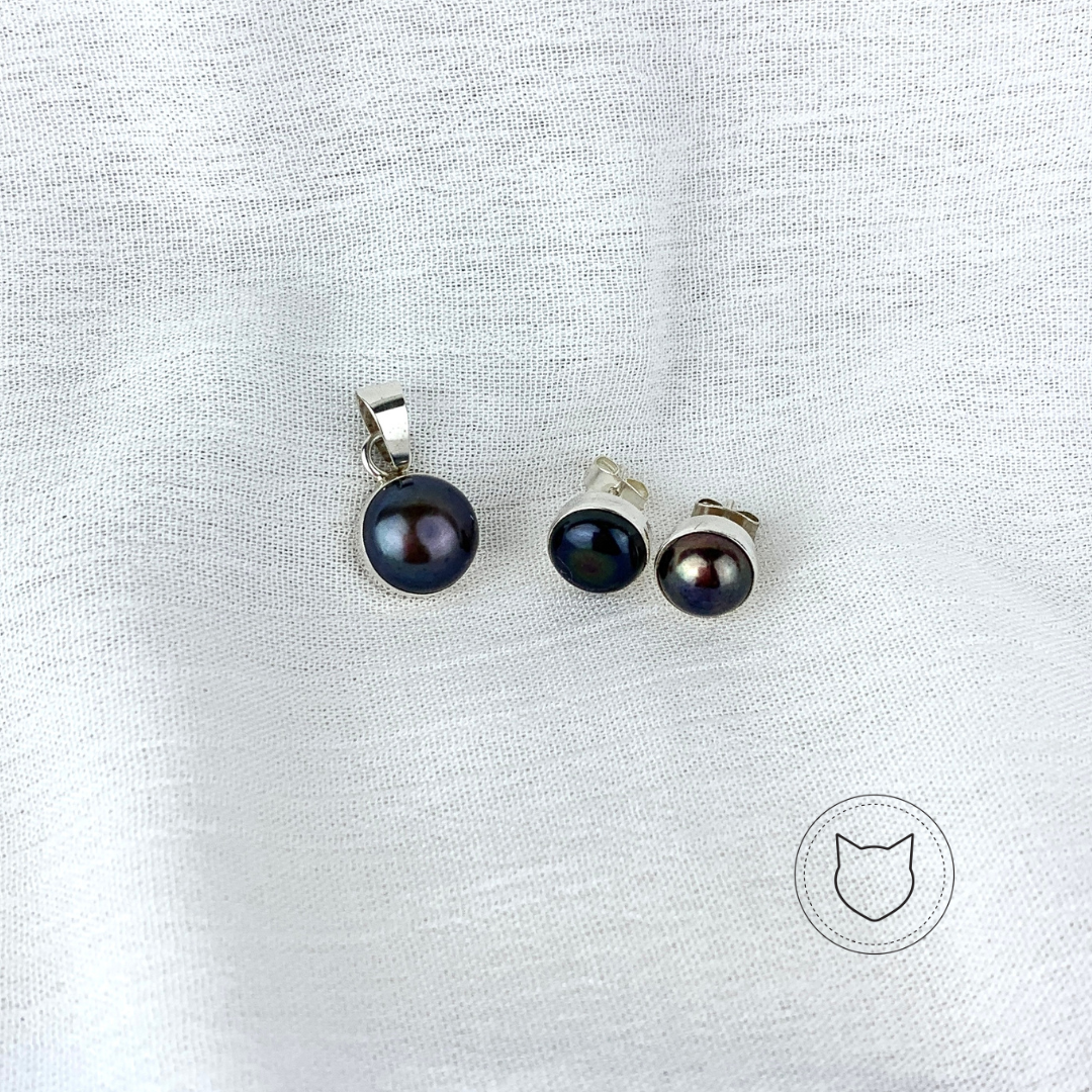 ​SET DE PLATA 925 Y PERLAS CULTIVADAS SE0822M40