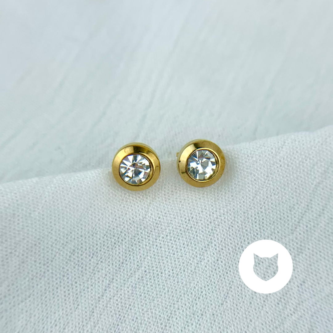 ARETES DE ACERO INOXIDABLE Y CRISTAL AR2614G90