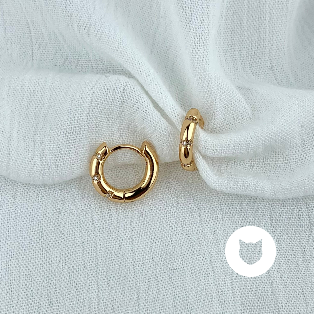 ARGOLLAS DE BAÑO DE ORO Y CRISTALES AG1551G30