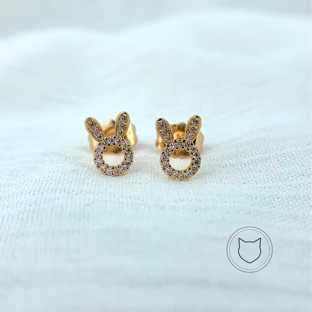 ARETES DE BAÑO DE ORO Y CRISTALES AR2211G33
