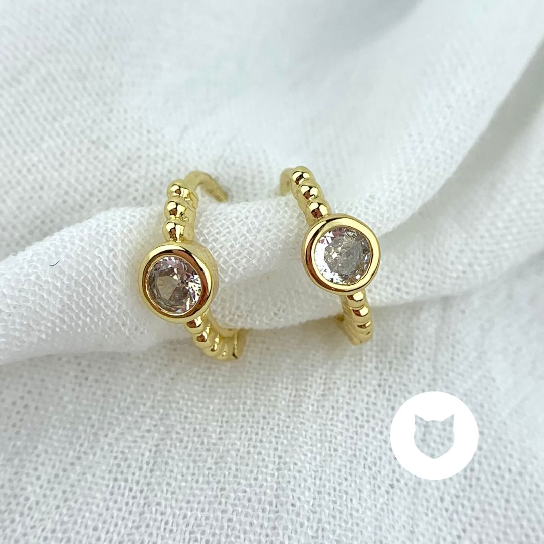 ARGOLLAS DE BAÑO DE ORO Y CRISTALES  AG1496G30