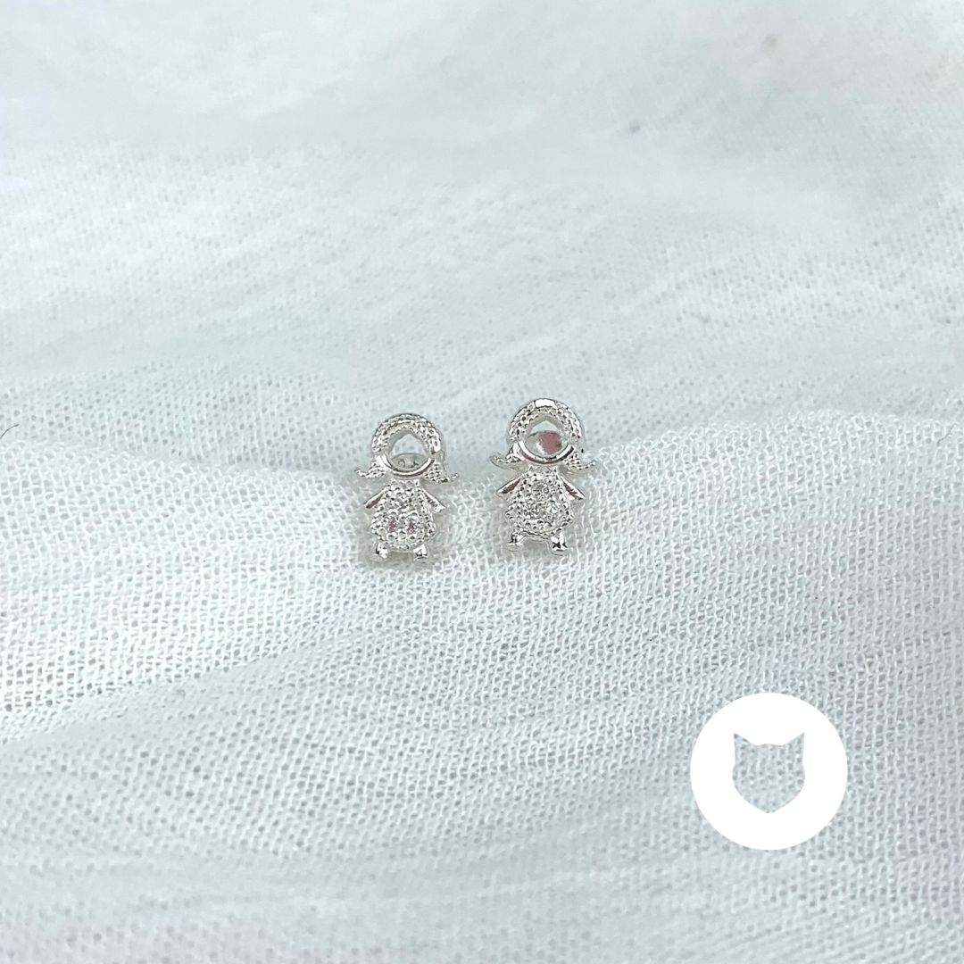 ARETES DE PLATA 925 Y CRISTALES AR2524L22