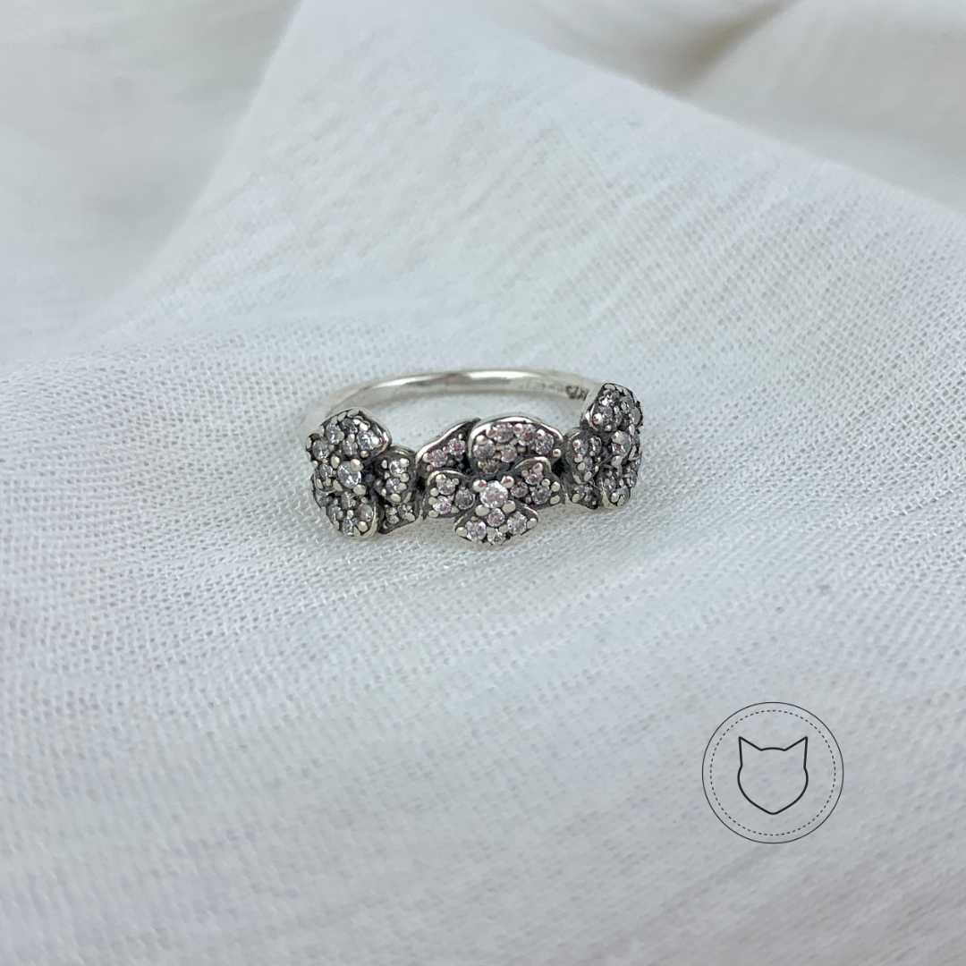 ANILLO DE PLATA 925 Y CRISTALES TALLA 6 AN1862L25