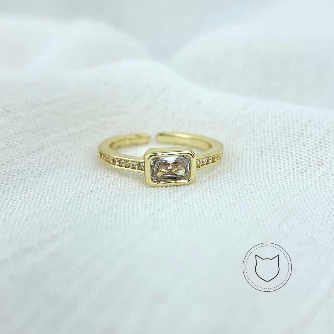 ​ANILLO DE BAÑO DE ORO Y CRISTALES TALLA AJUSTABLE AN2964G32