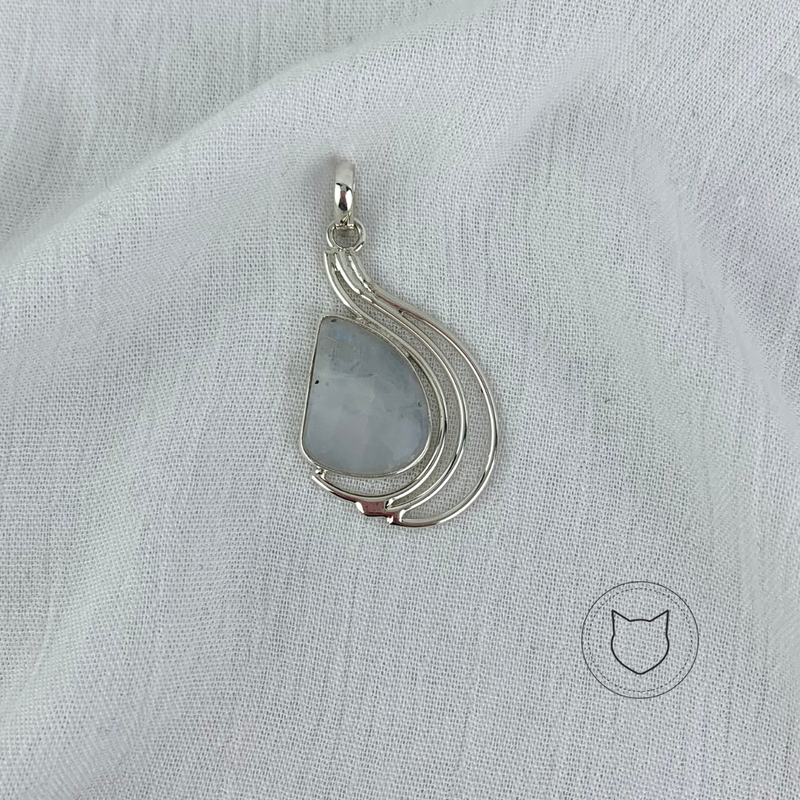 DIJE DE PLATA 925 Y PIEDRA LUNA DI0509M41