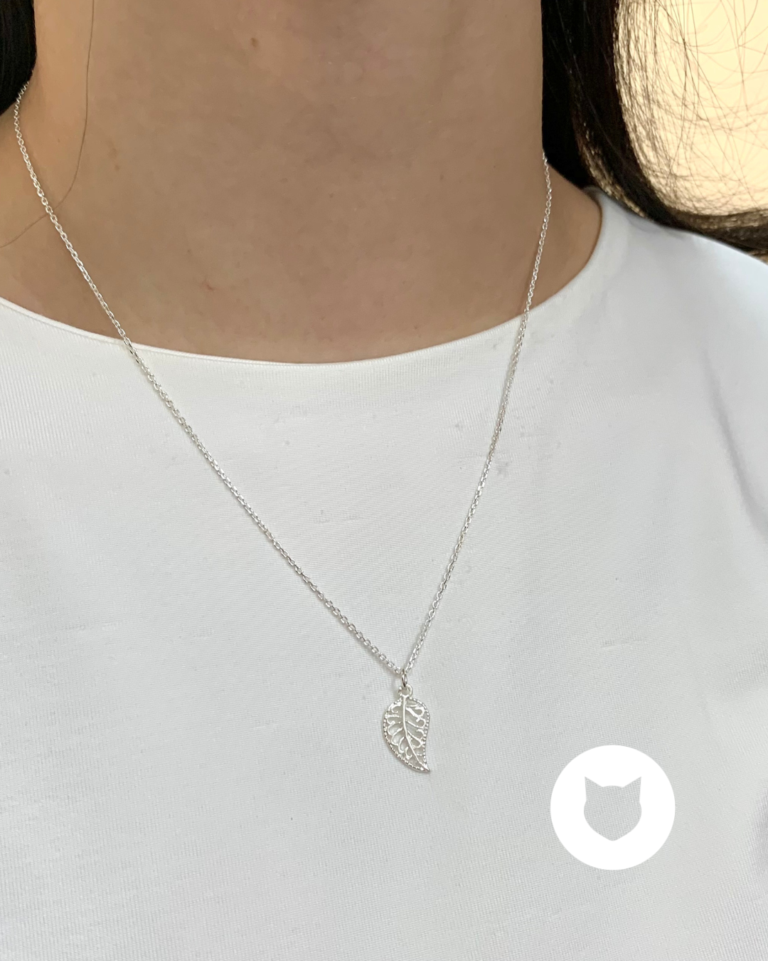 COLLAR DE PLATA 925 Y CRISTALES HOJA CO1742F26