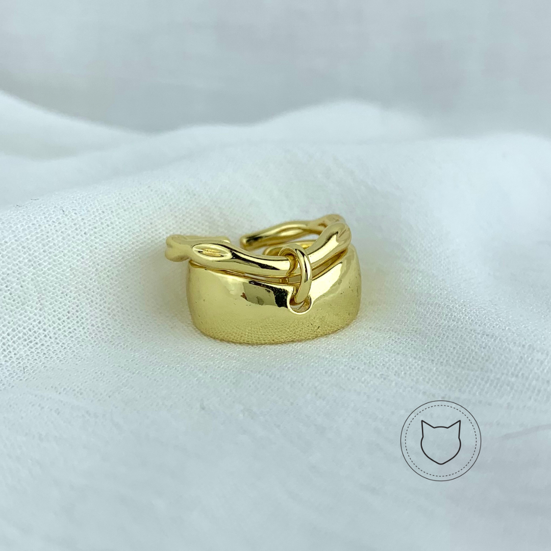 ANILLO DE BA�O DE ORO TALLA AJUSTABLE AN3035G30