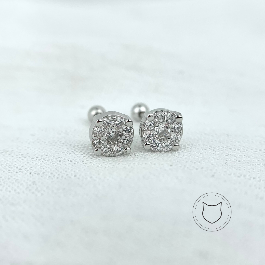 ARETES DE PLATA 925 RODINADA Y CRISTALES AB0280L29