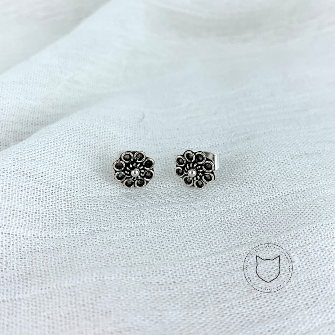 ARETES DE PLATA 925 AÑEJADA AR1136M47