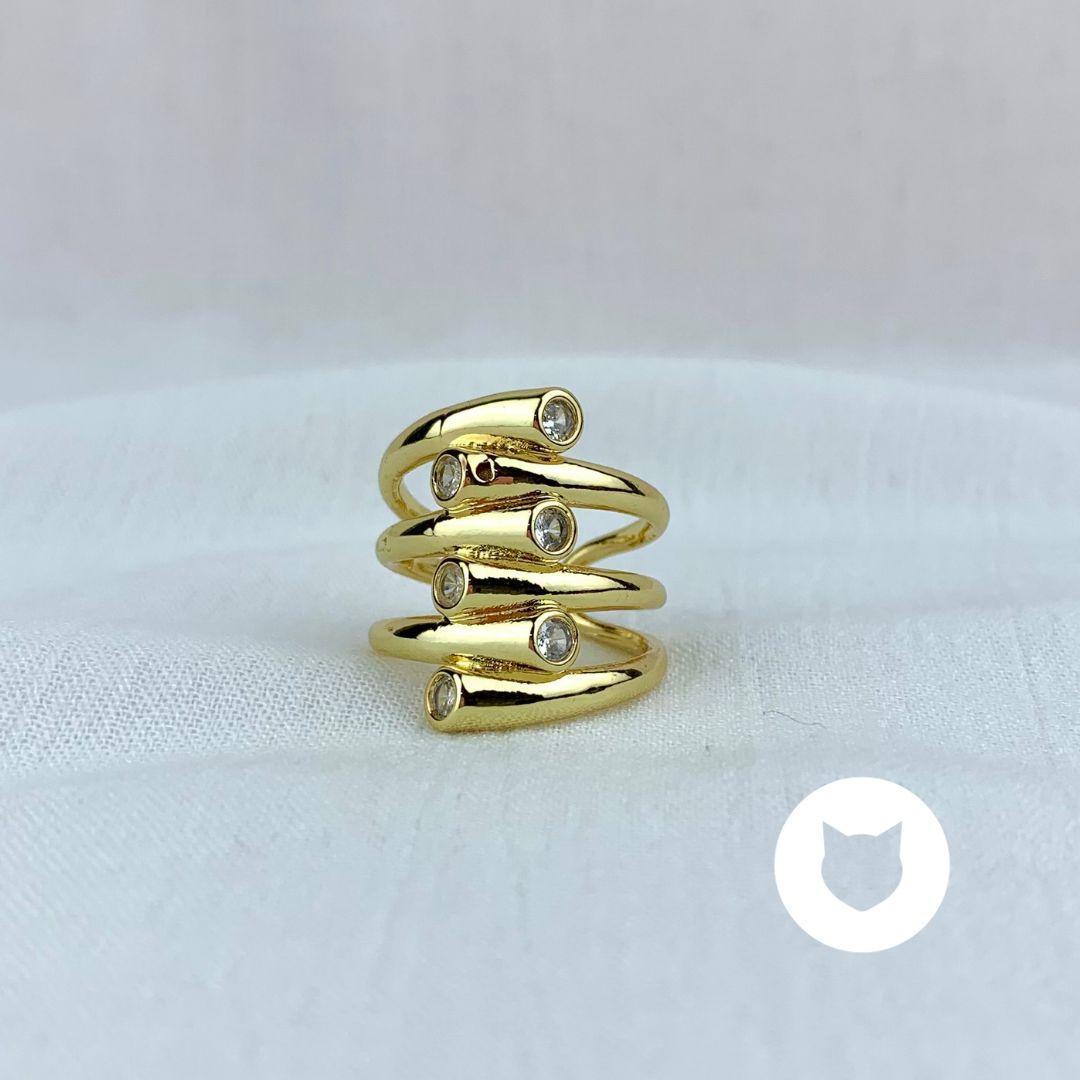 ANILLO DE BAÑO DE ORO Y CRISTALES AN3389G31