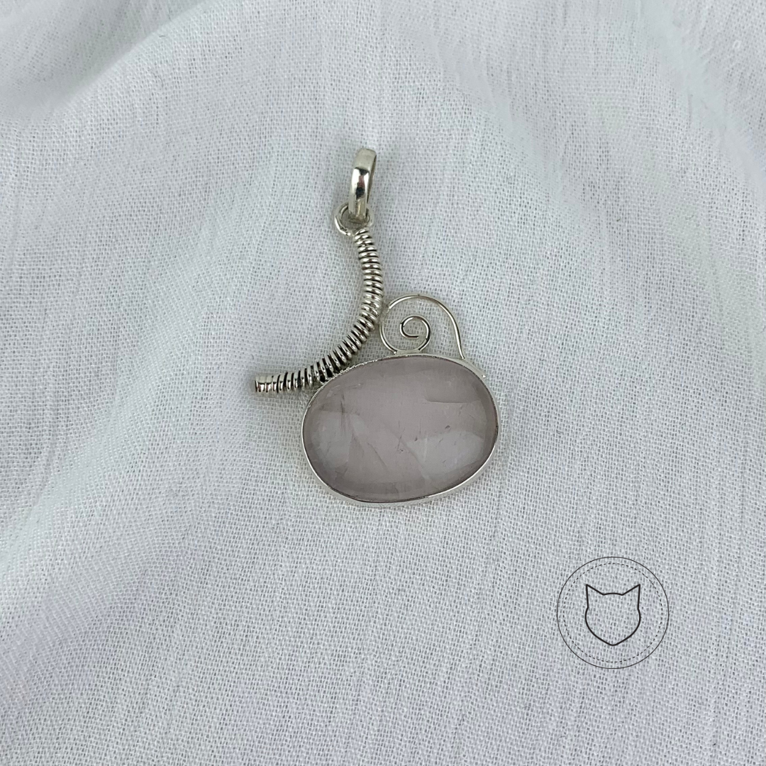 DIJE DE PLATA 925 Y CUARZO ROSA DI0512M39