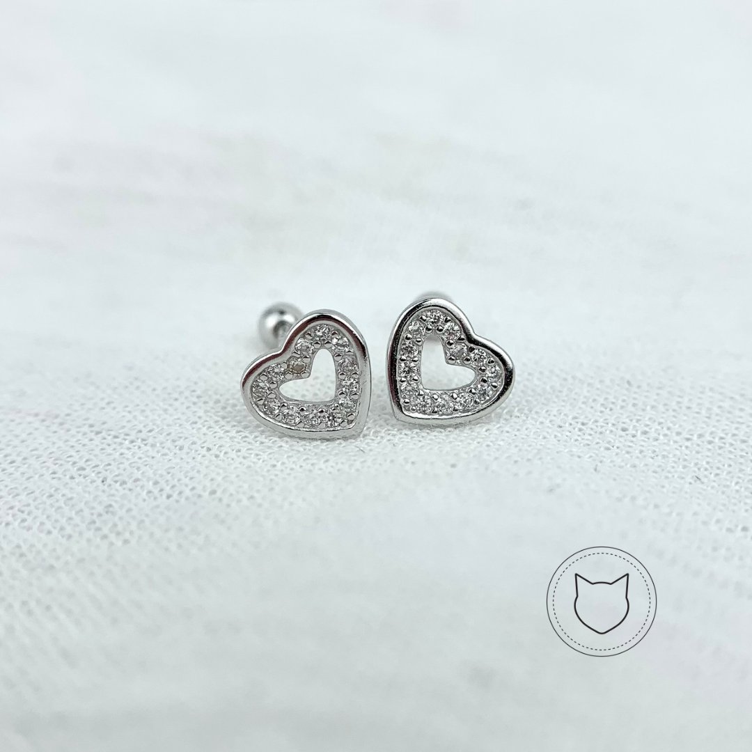 ARETES DE PLATA 925 RODINADA Y CRISTALES AB0282L25