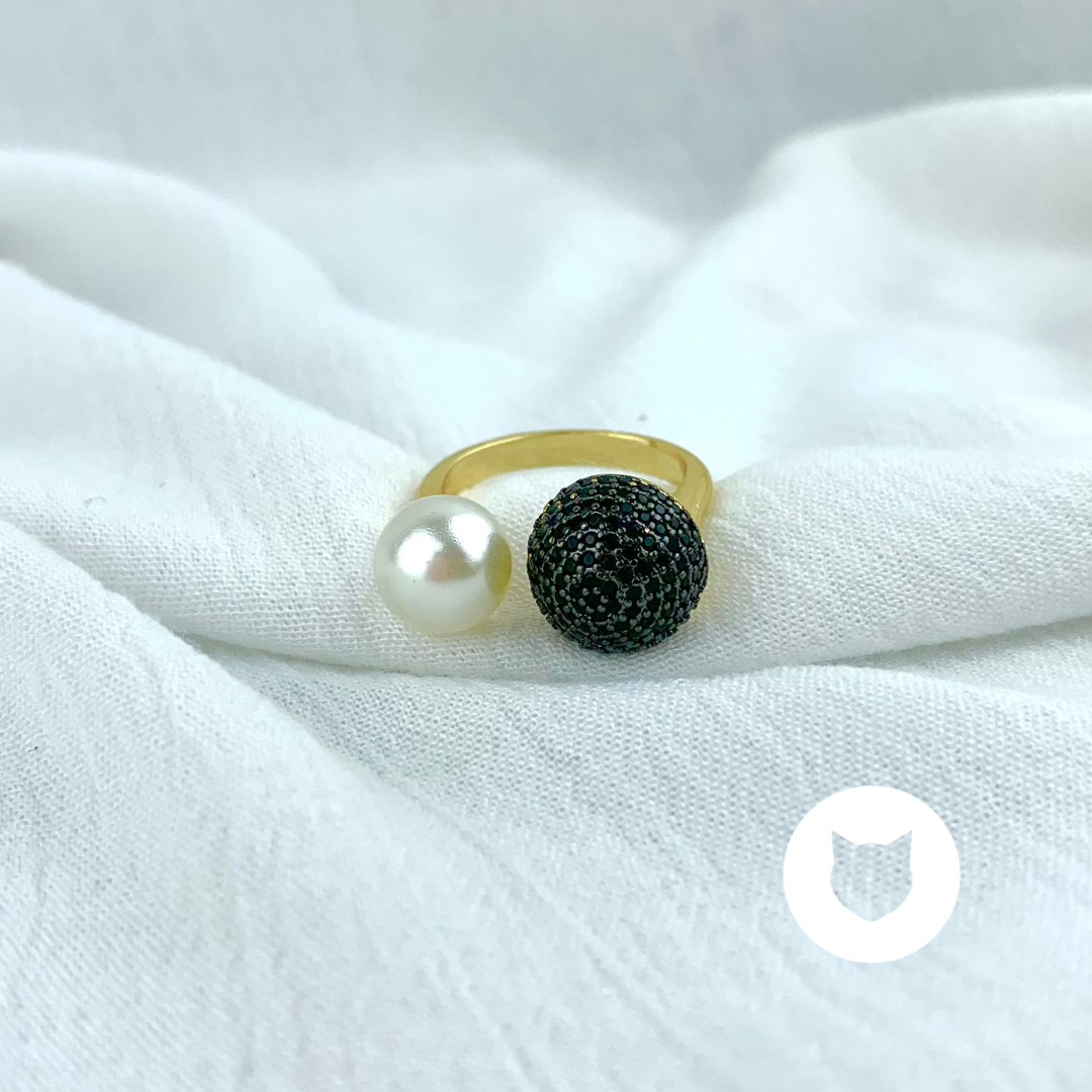 ANILLO DE BAÑO DE ORO Y CRISTALES AN3419G32
