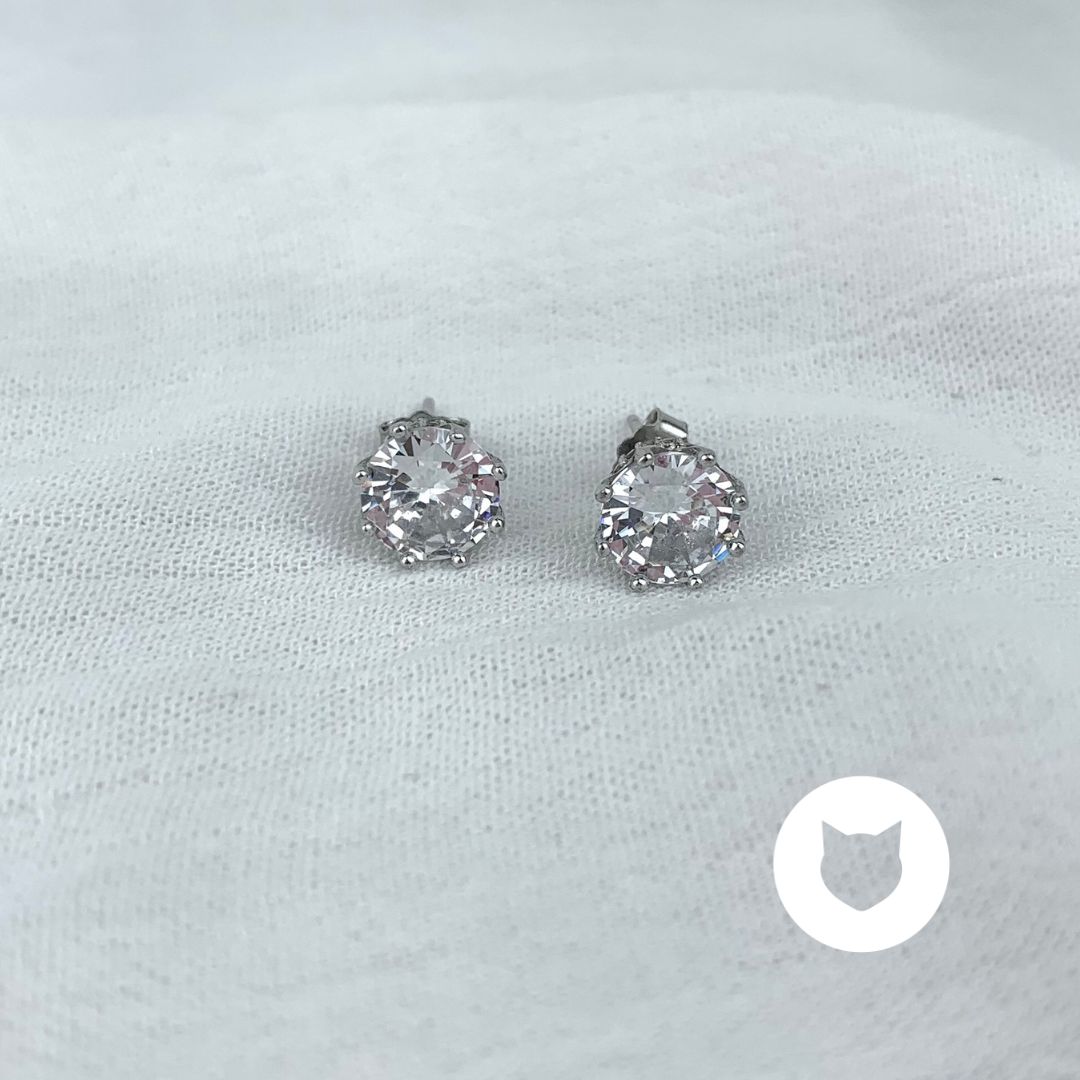 ARETES DE PLATA 925 Y CRISTALES AR2493L25