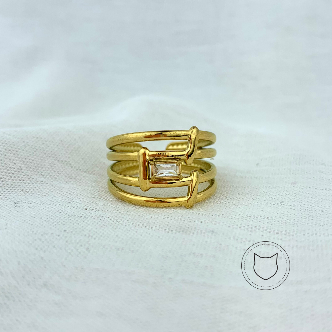 ANILLO DE ACERO Y CRISTAL TALLA 7.5 AN2529G42