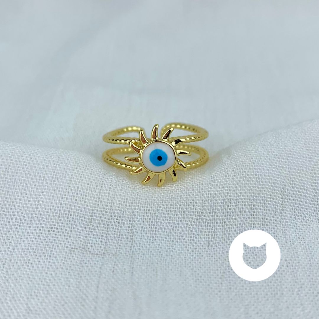 ANILLO DE BAÑO DE ORO CON OJO TURCO AN3399G32