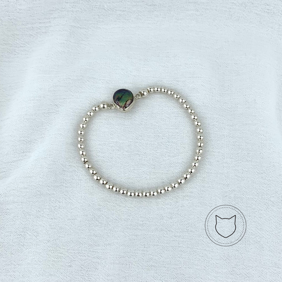 PULSERA DE PLATA 925 Y PERLA CULTIVADA TORNASOL PU1363F40