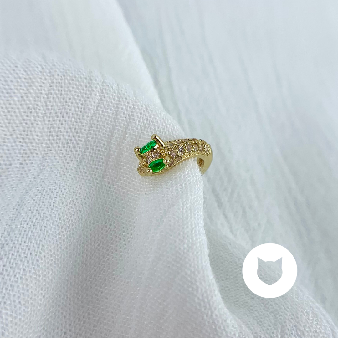EARCUFF DE BAÑO DE ORO Y CRISTALES  EA0658G36